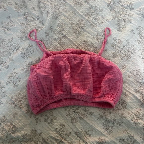 Stateside Pink Cropped Tank Top - Picture 3 of 5